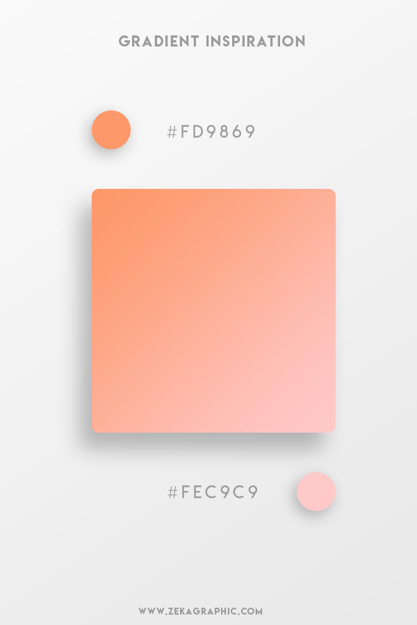 03 Atomic Tangerine and Your Pink Beatiful Color Gradient Inspiration Design
