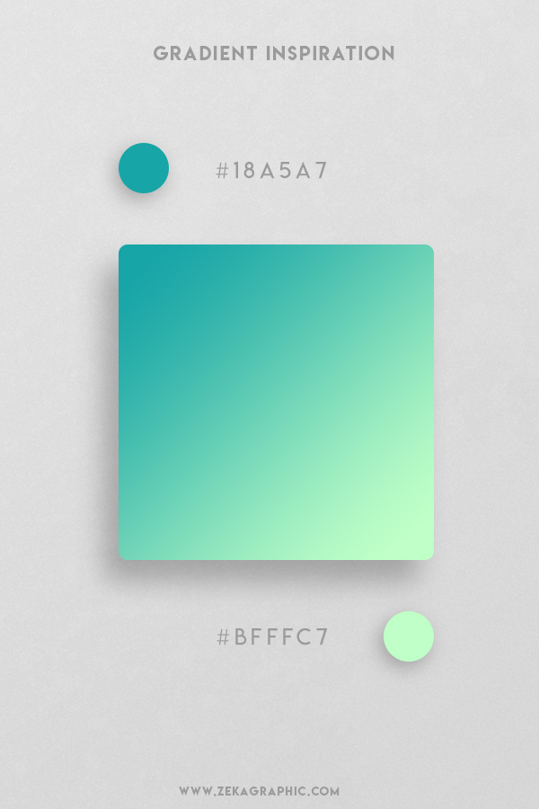 1 Eastern Blue Water Leaf Beautiful Color Gradient Inspiration Design