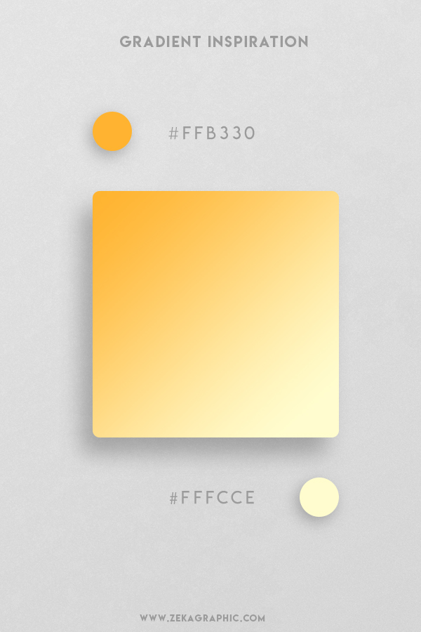 12 Orange and Light Yellow Beautiful Color Gradient Inspiration Design