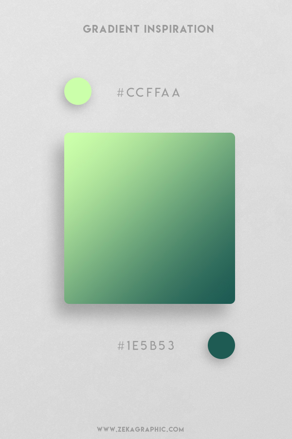 16 Mint and Green Color Gradient Inspiration Design