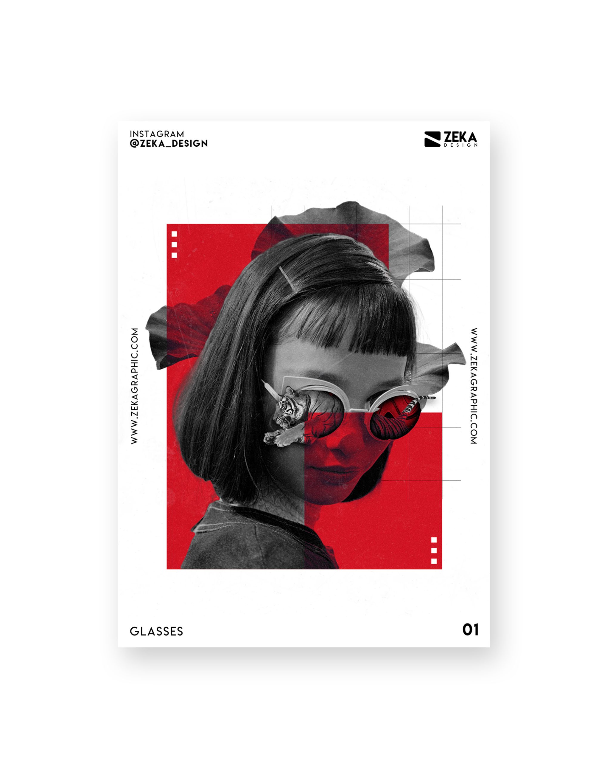 Glasses Poster Design Collection Zeka Design
