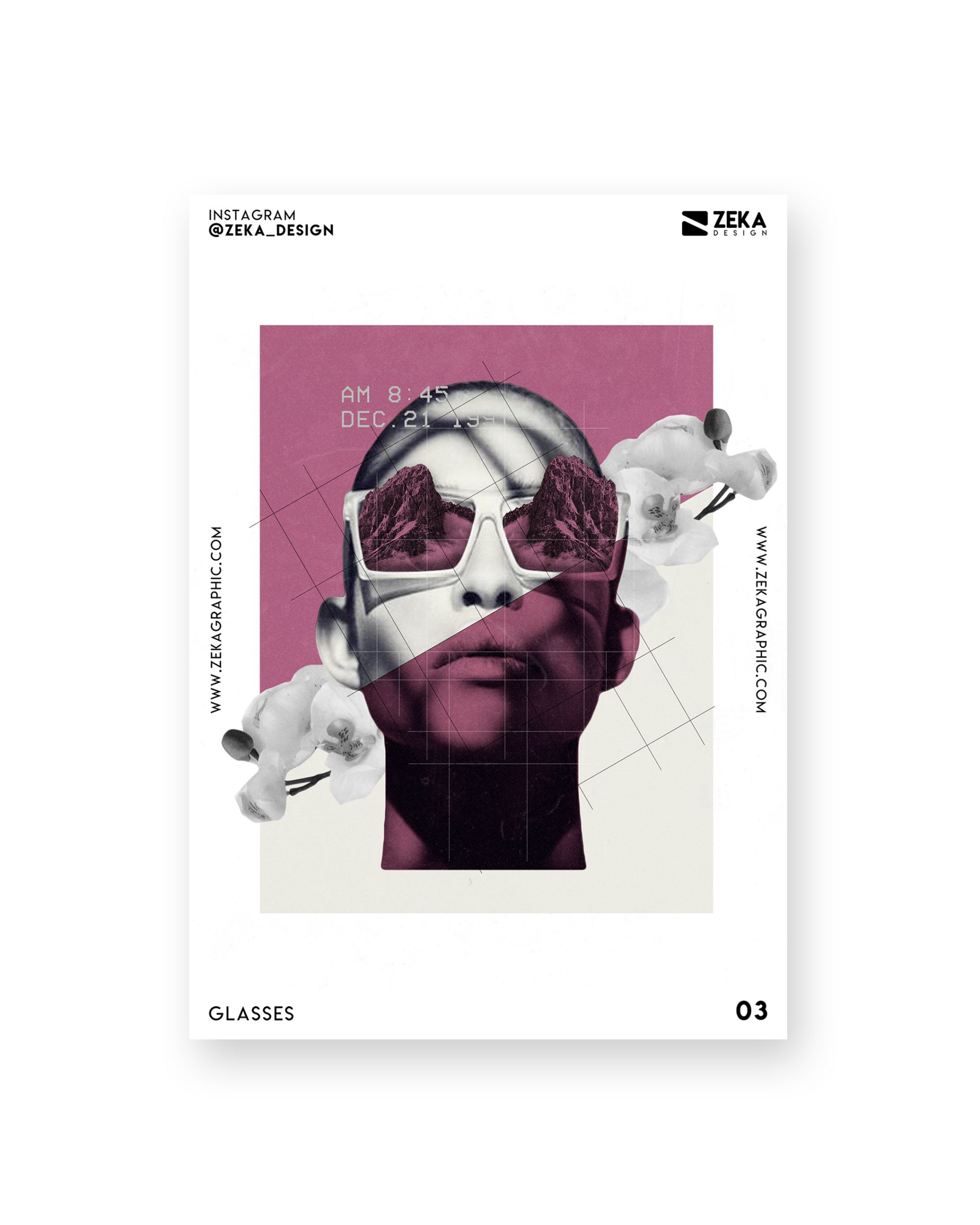 Glasses Poster Design Collection Zeka Design