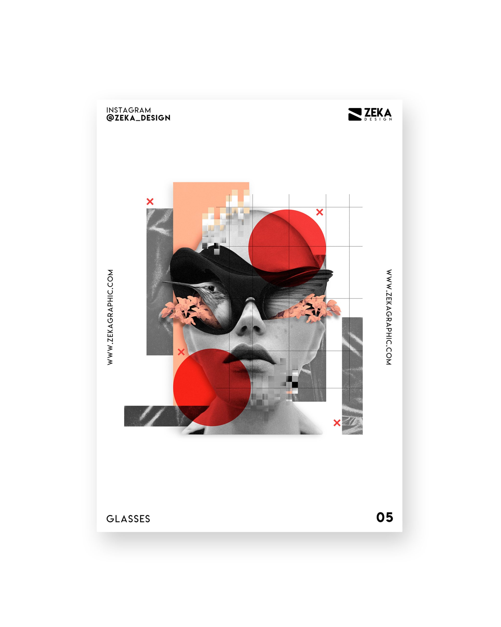 Glasses Poster Design Collection Zeka Design