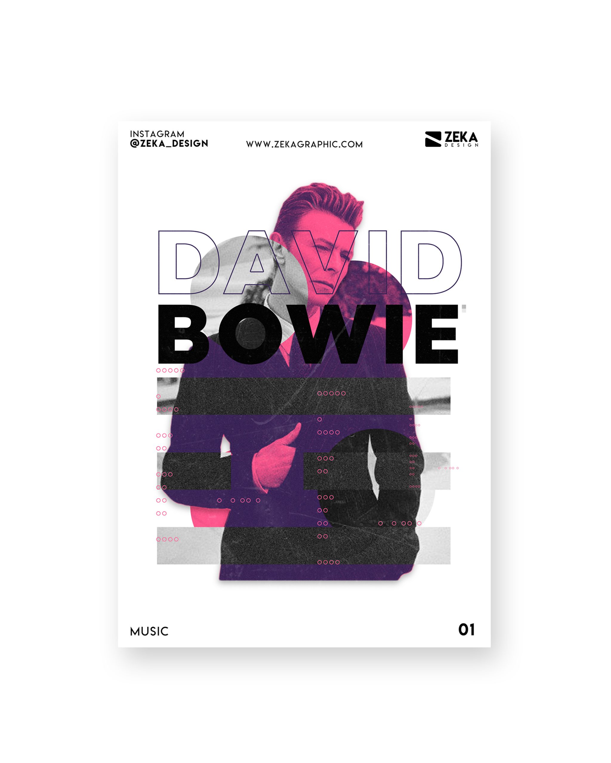 David Bowie Music Poster Design Collection Zeka Design