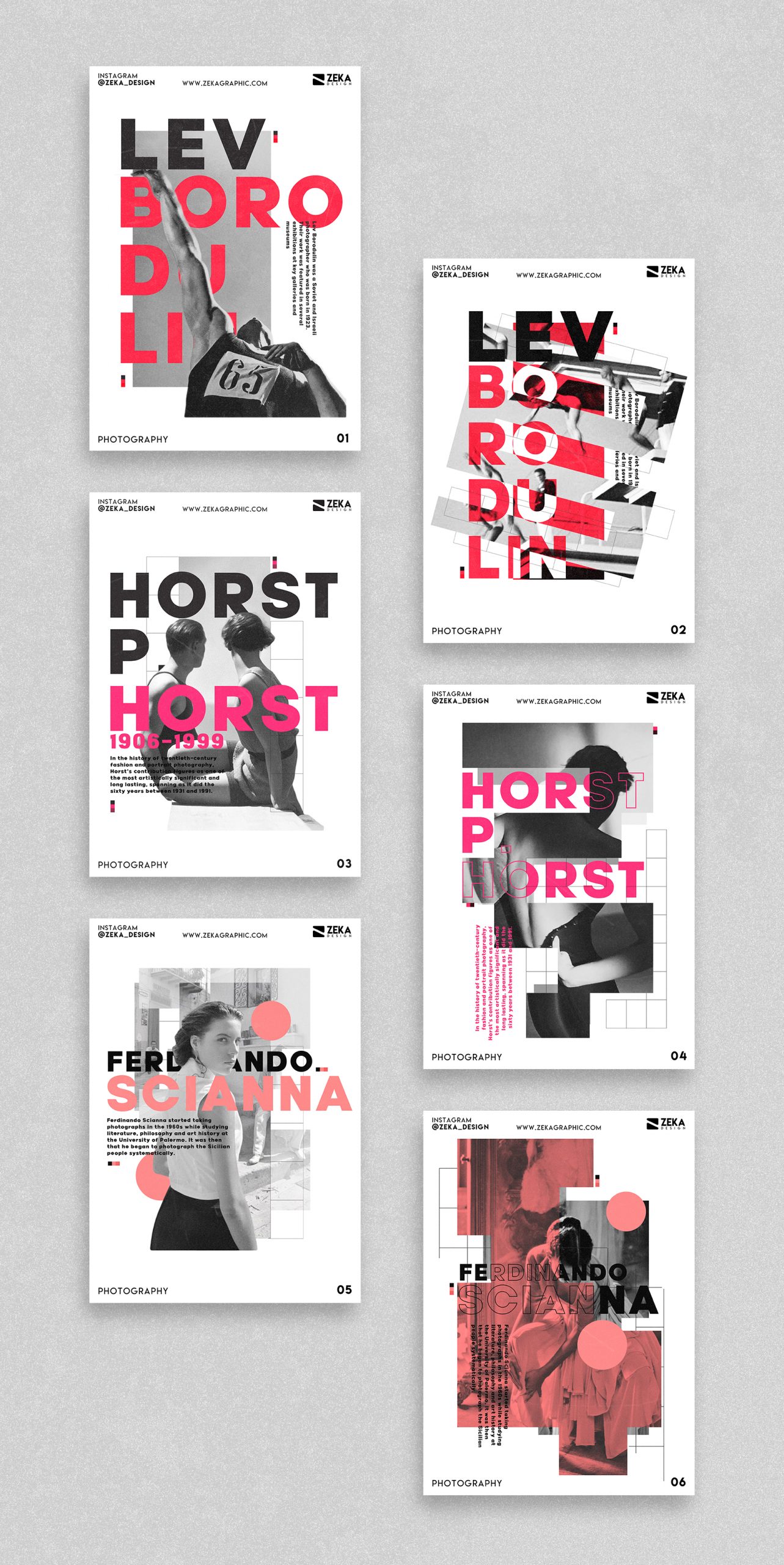 2020 Photography White Poster Design Collection Zeka Design