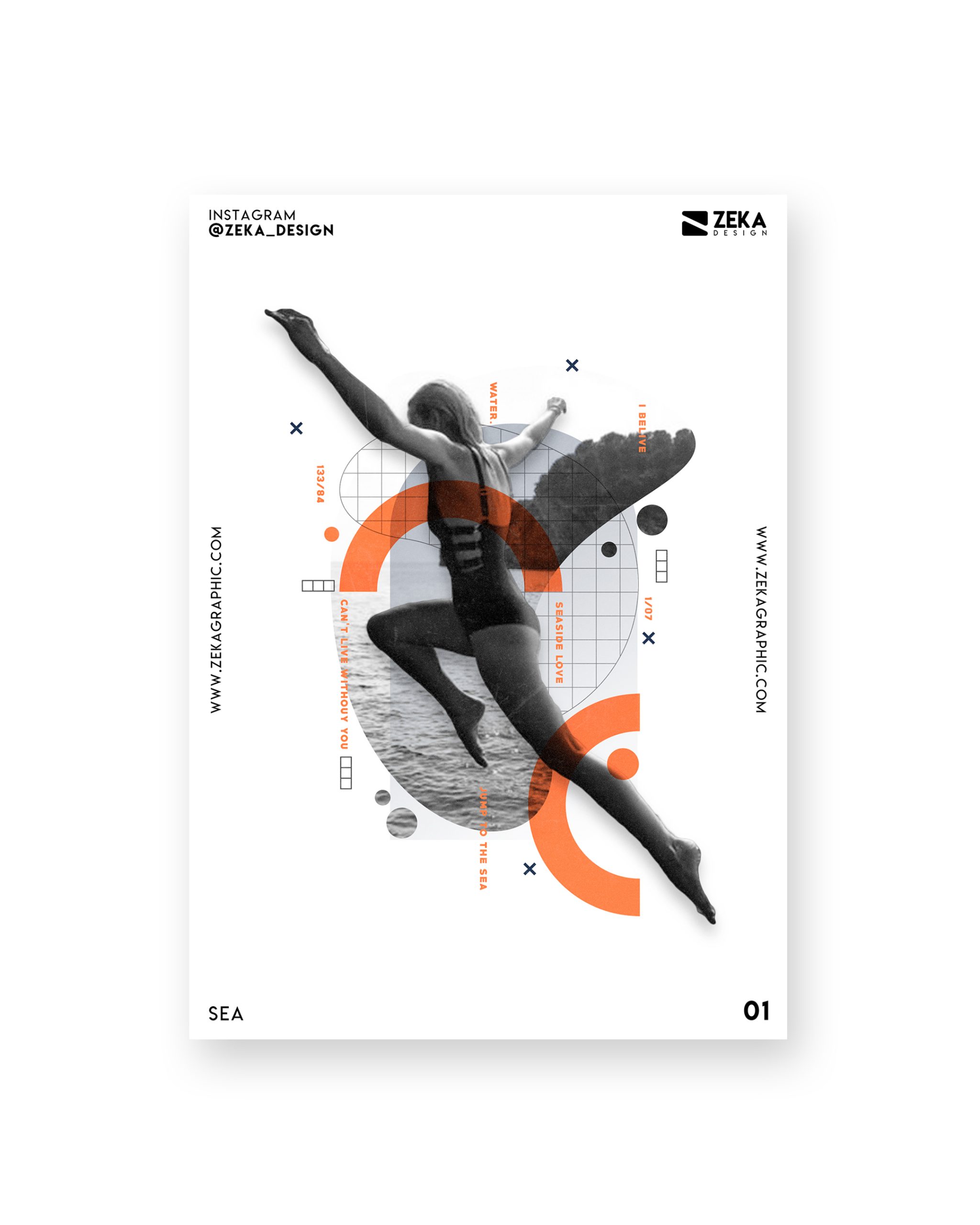 Sea Poster Design Collection Zeka Design