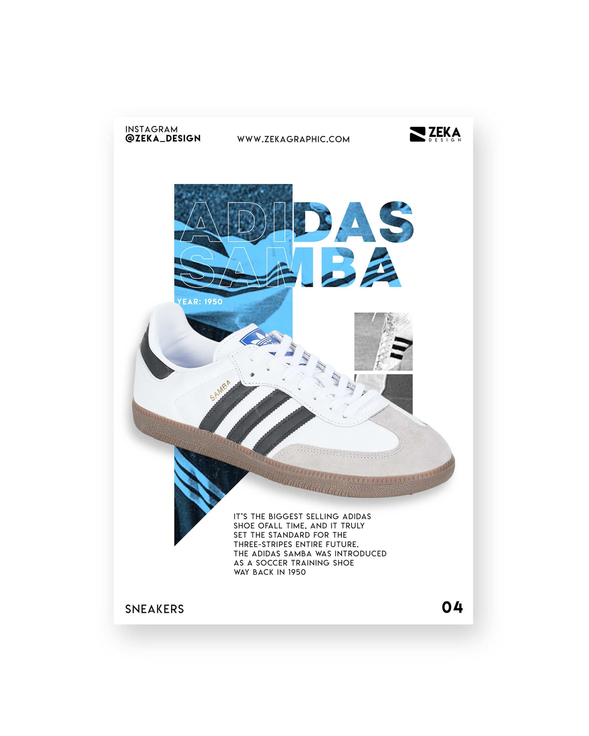 2020 Sneakers Poster Design Portfolio Zeka Design