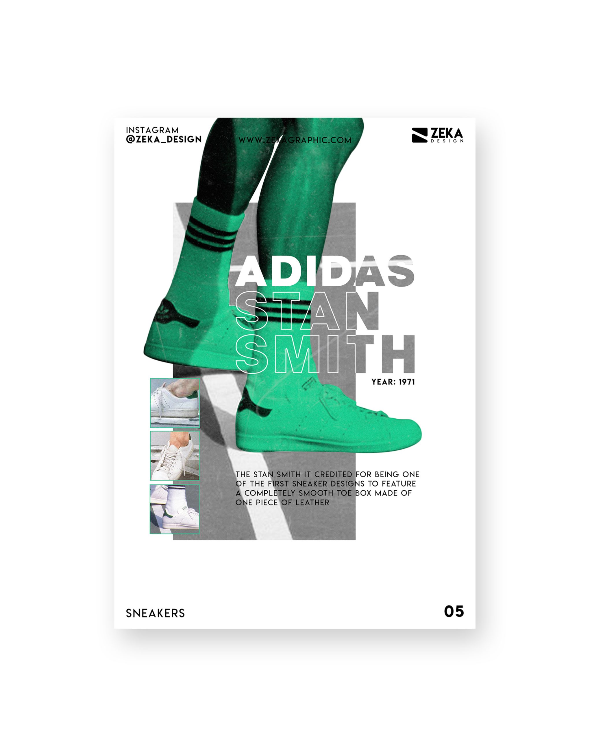 2020 Sneakers Poster Design Portfolio Zeka Design