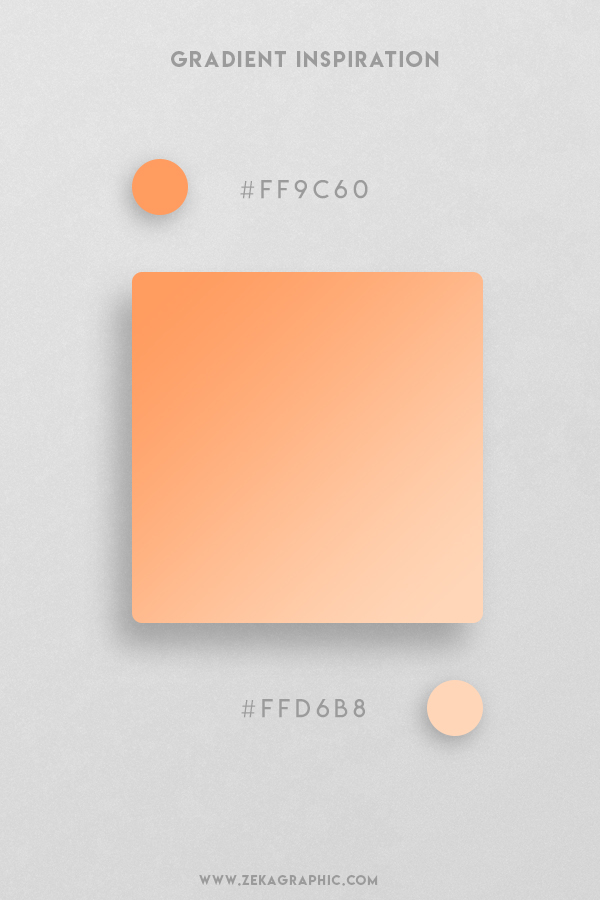 9 Atomic Tangerine Peach Puff Beautiful Color Gradient Inspiration Design