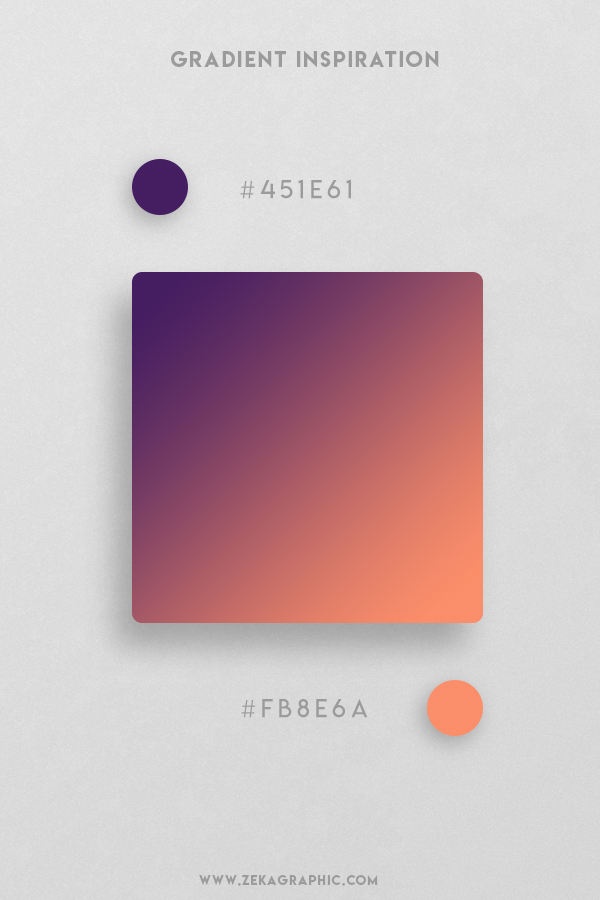 9 Purple Salmon Beautiful Color Gradient Inspiration Design