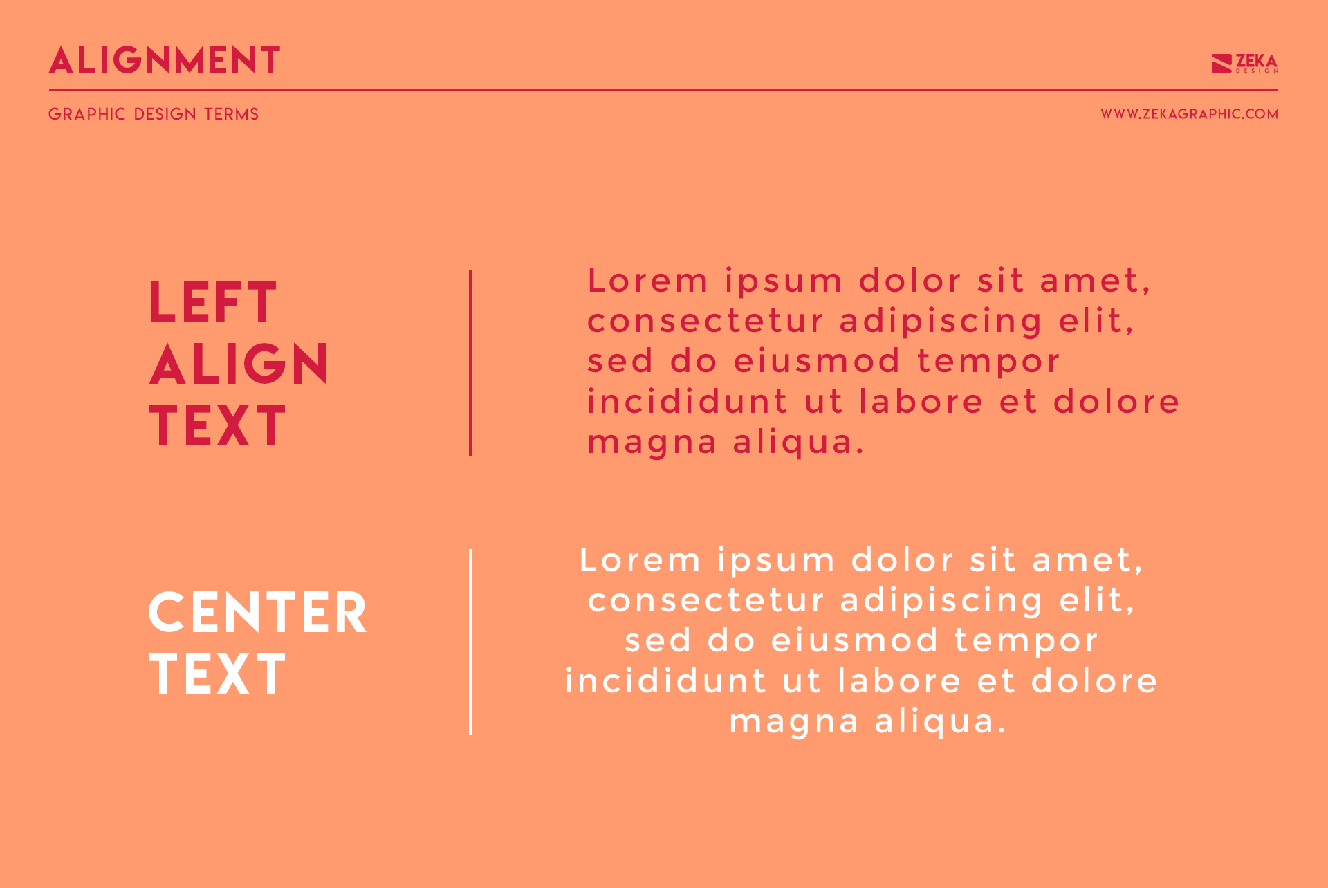 Alignment Graphic Design Terms about typography