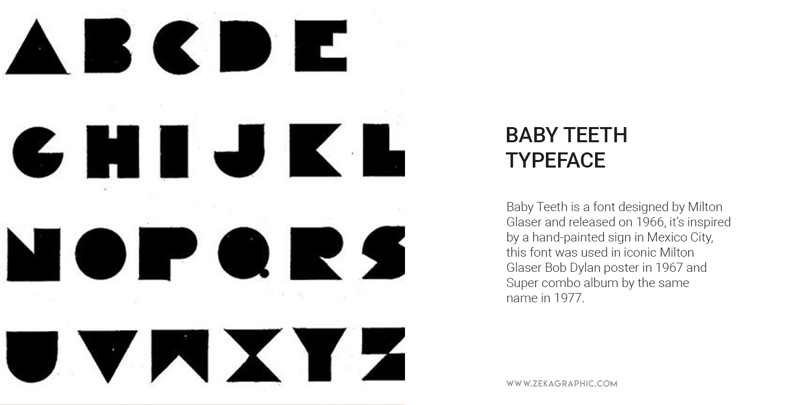 Babyteeth typeface by Milton Glaser Graphic Design History