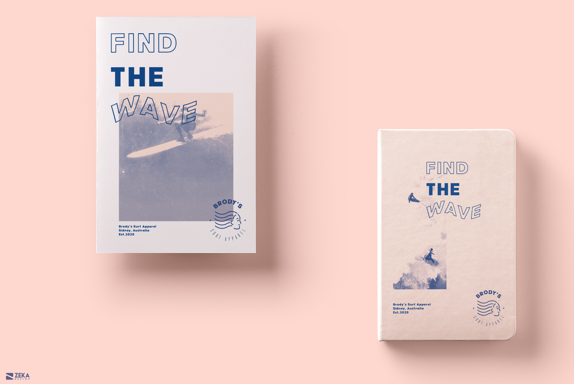 Brodys Surf Logo Design Brand Identity Design Concept by Zeka Design