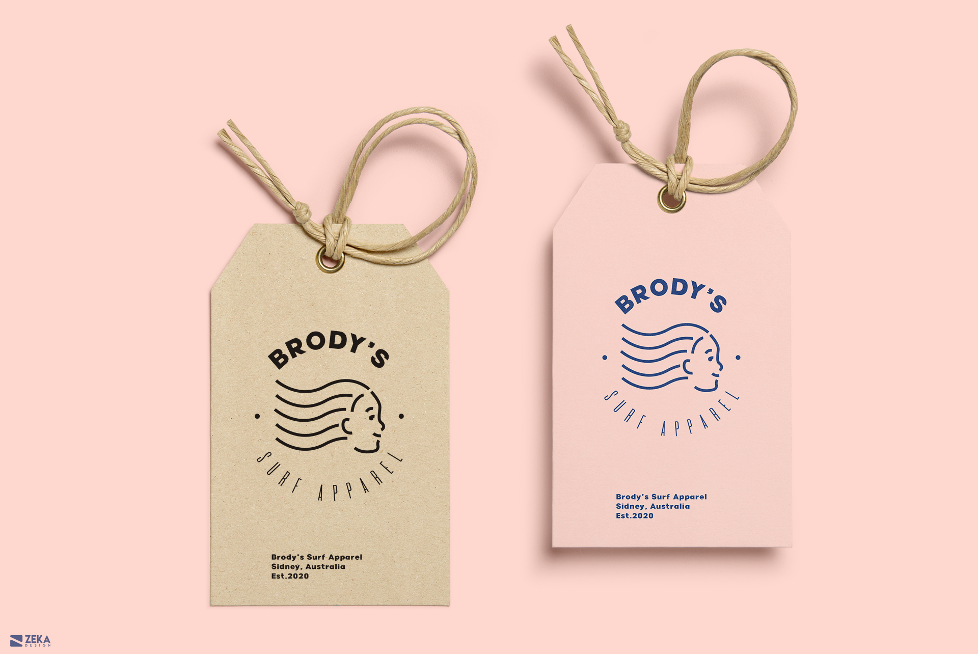 Brodys Surf Logo Design Brand Identity Design Concept by Zeka Design