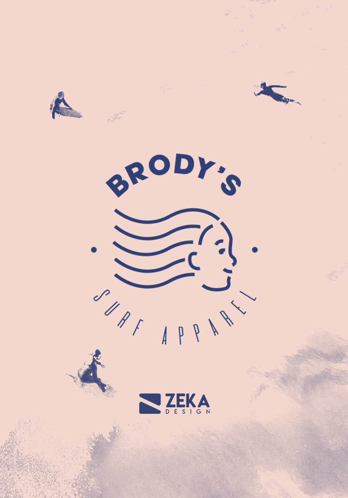 Brodys Surf Logo Design Brand Identity Design Concept by Zeka Design