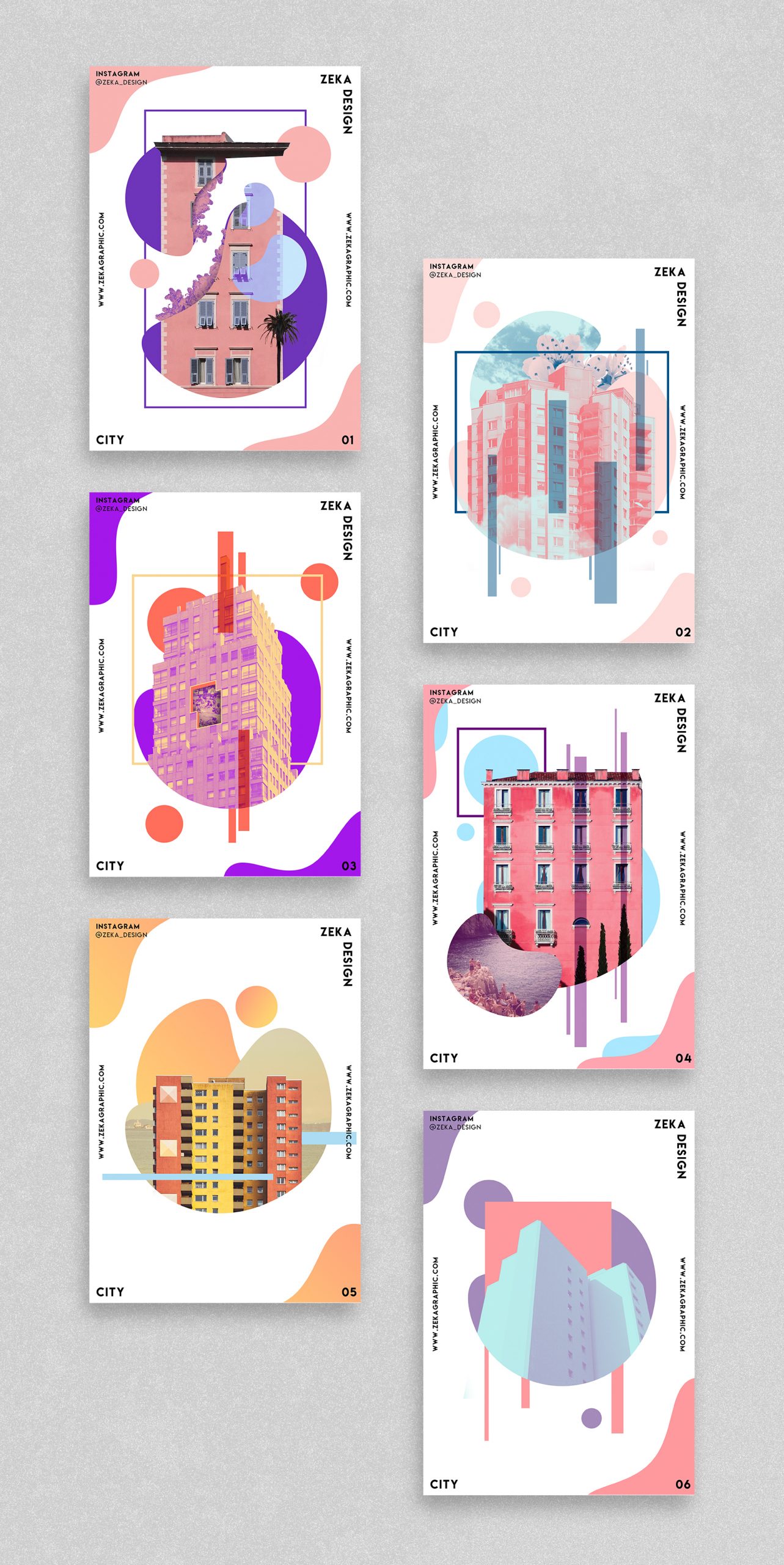 City Poster Design Collection Zeka Design