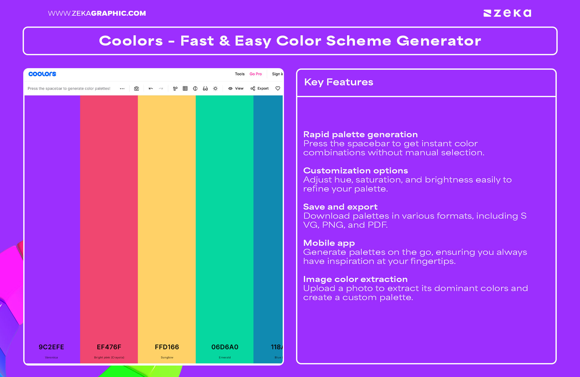 Coolors – Fast & Easy Color Scheme Generator