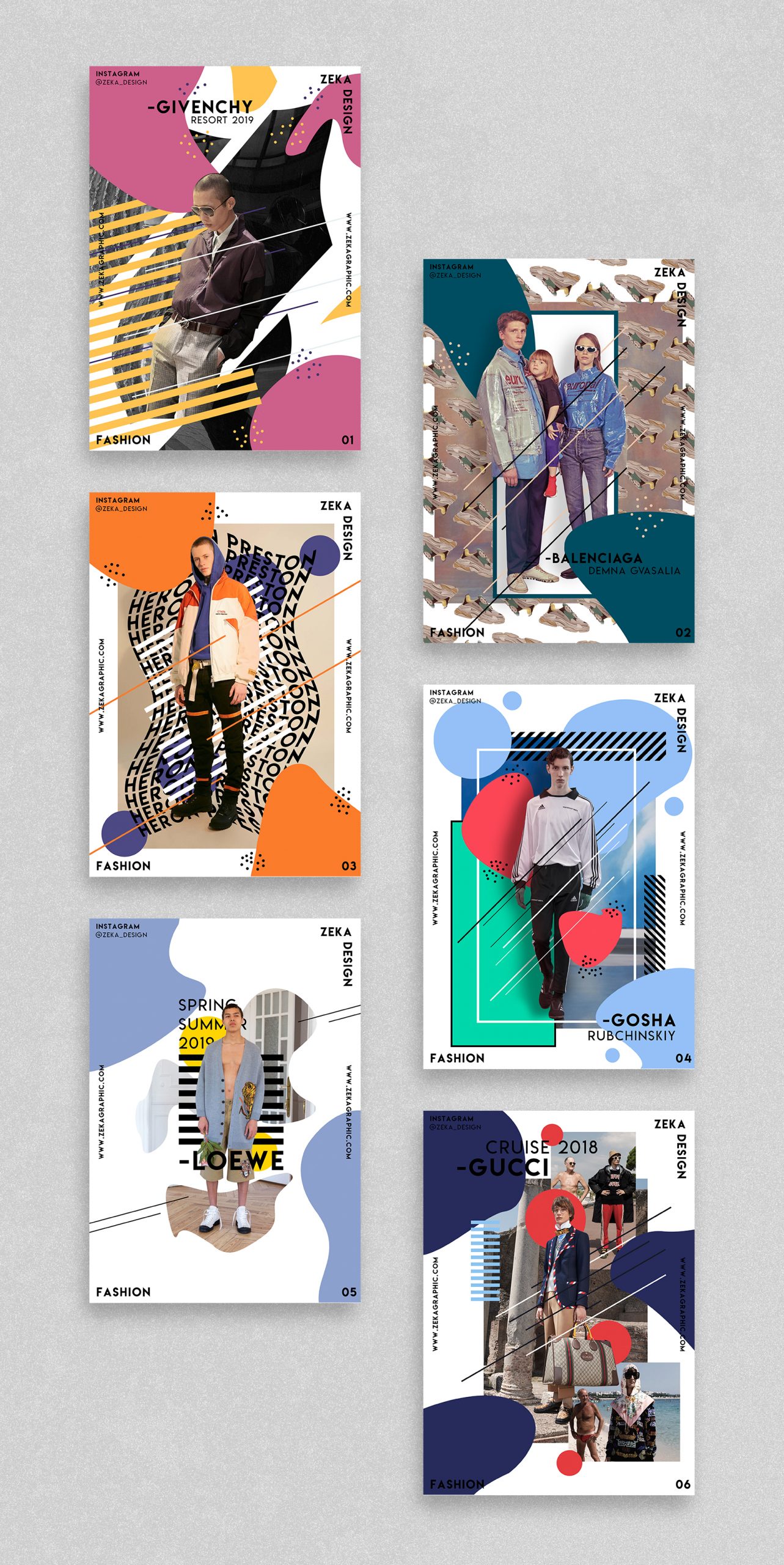 Fashion Poster Design Collection Zeka Design