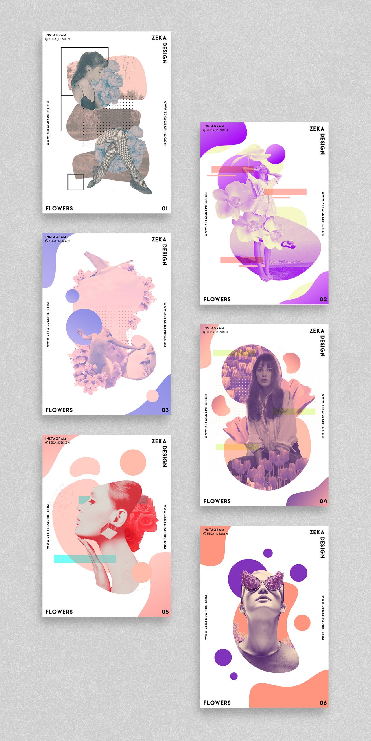 Flowers Poster Design Collection Zeka Design