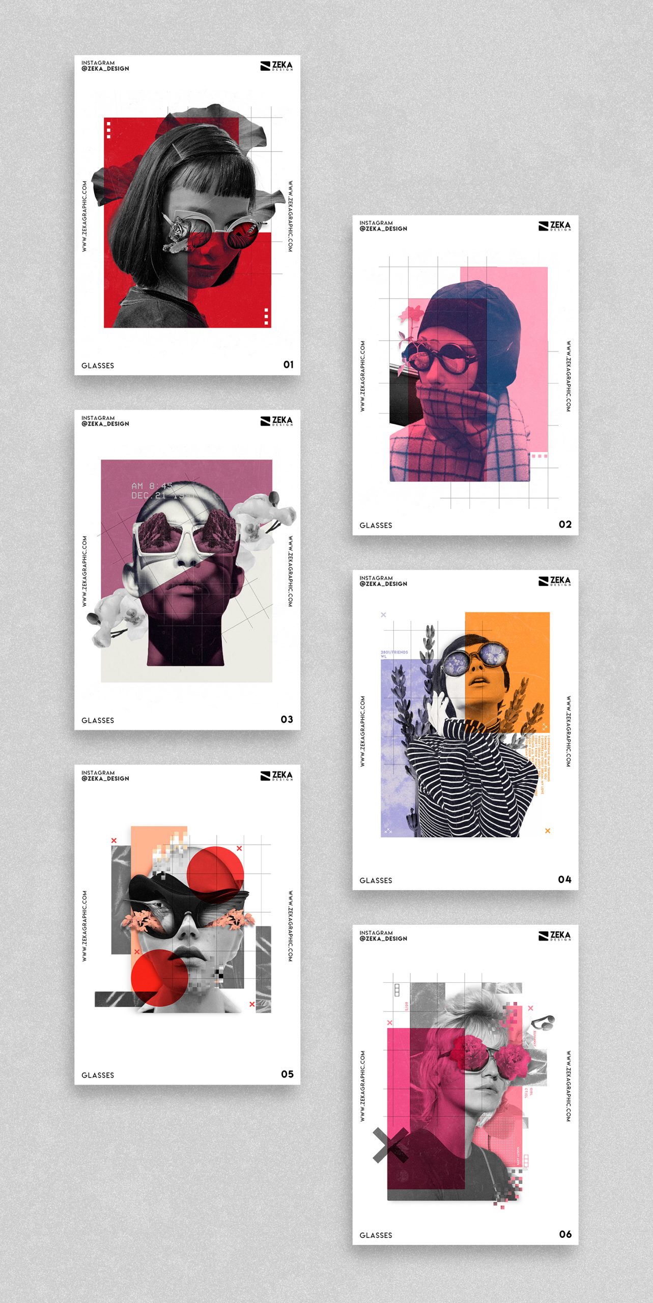 Glasses Poster Design Collection Zeka Design
