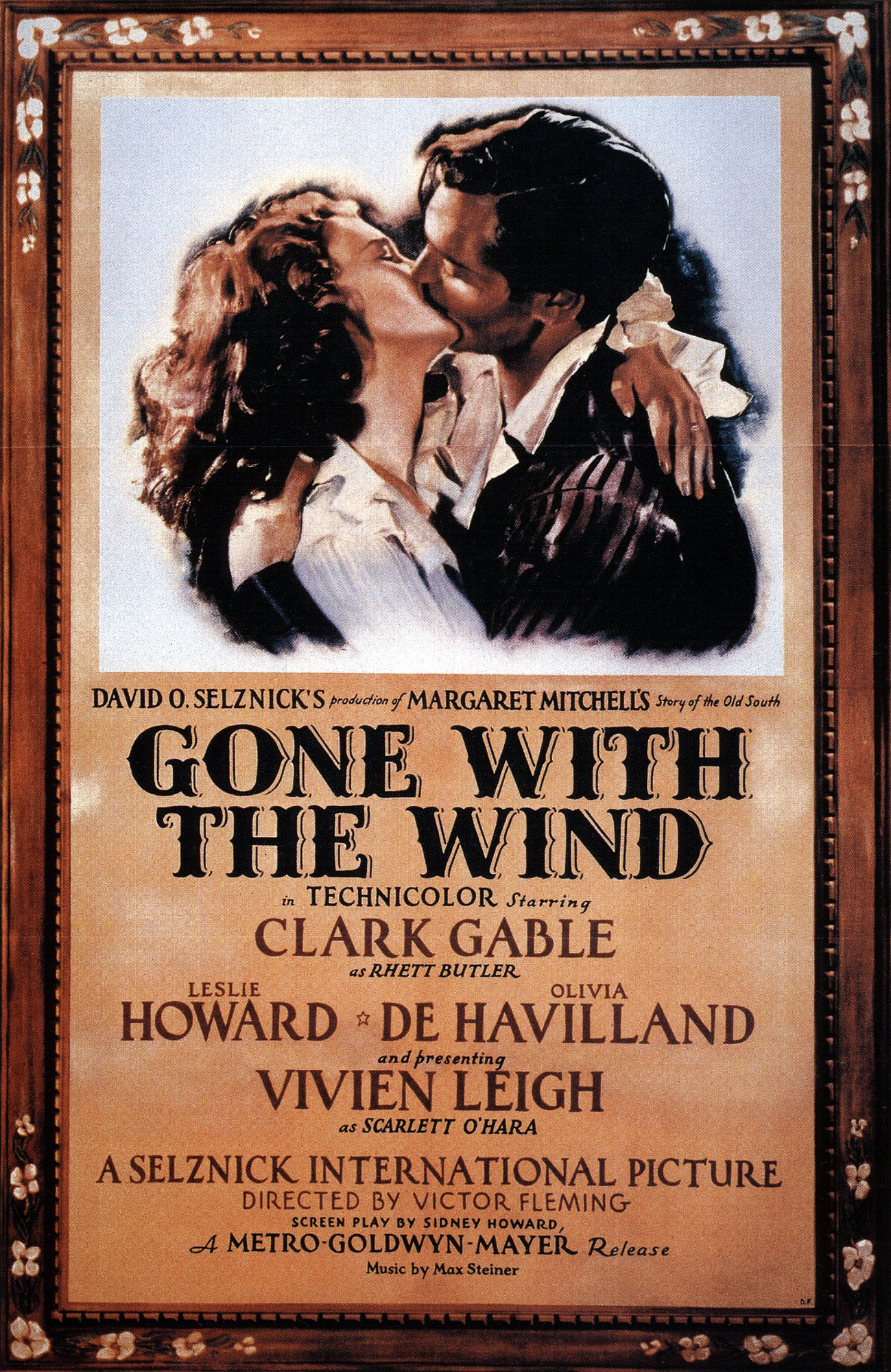 Gone with the wind original movie poster design