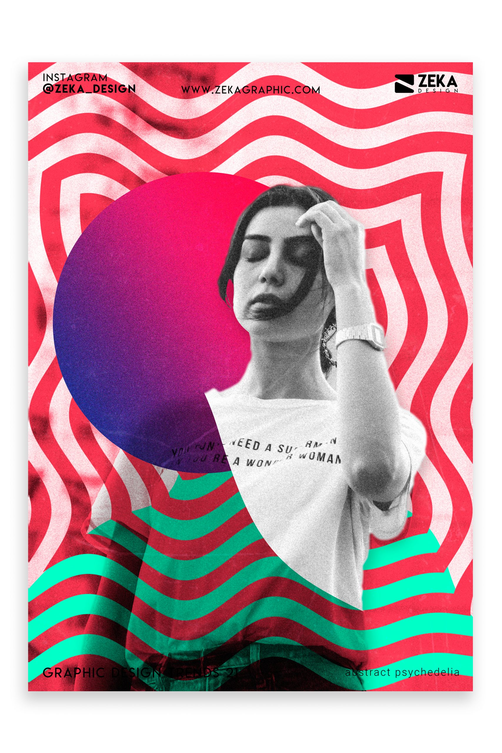 Graphic Design Trends 2021 Abstract Psychedelia Poster