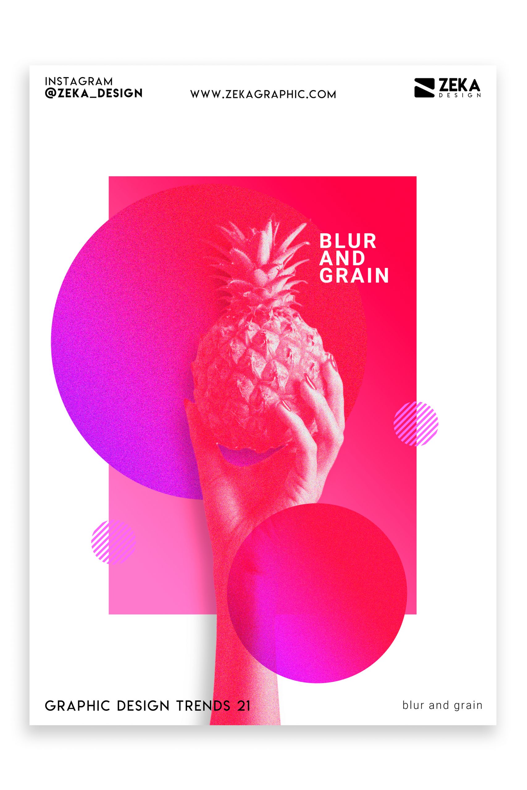 Graphic Design Trends 2021 Blur and Grain Poster