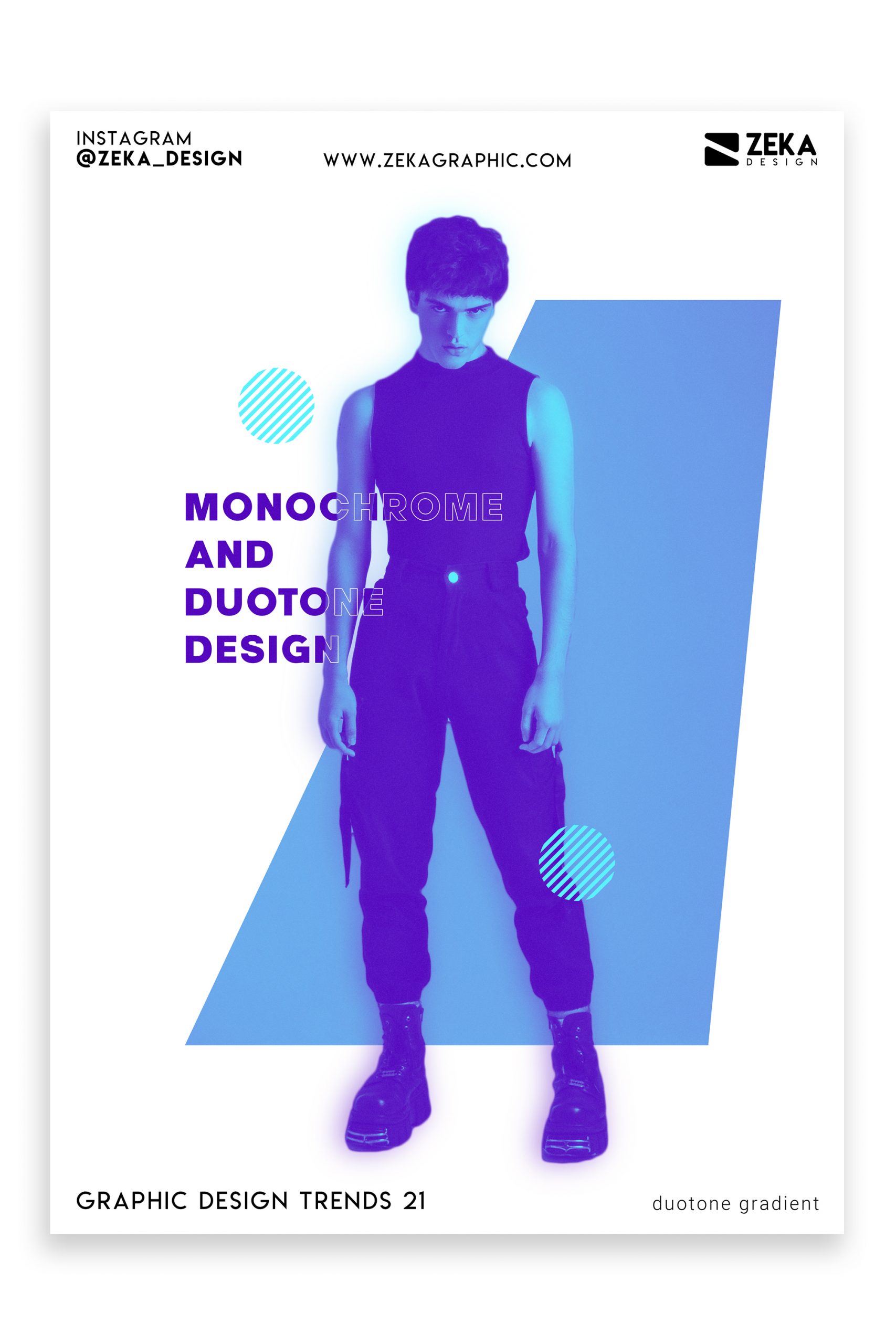 Graphic Design Trends 2021 Duotone Gradient Poster