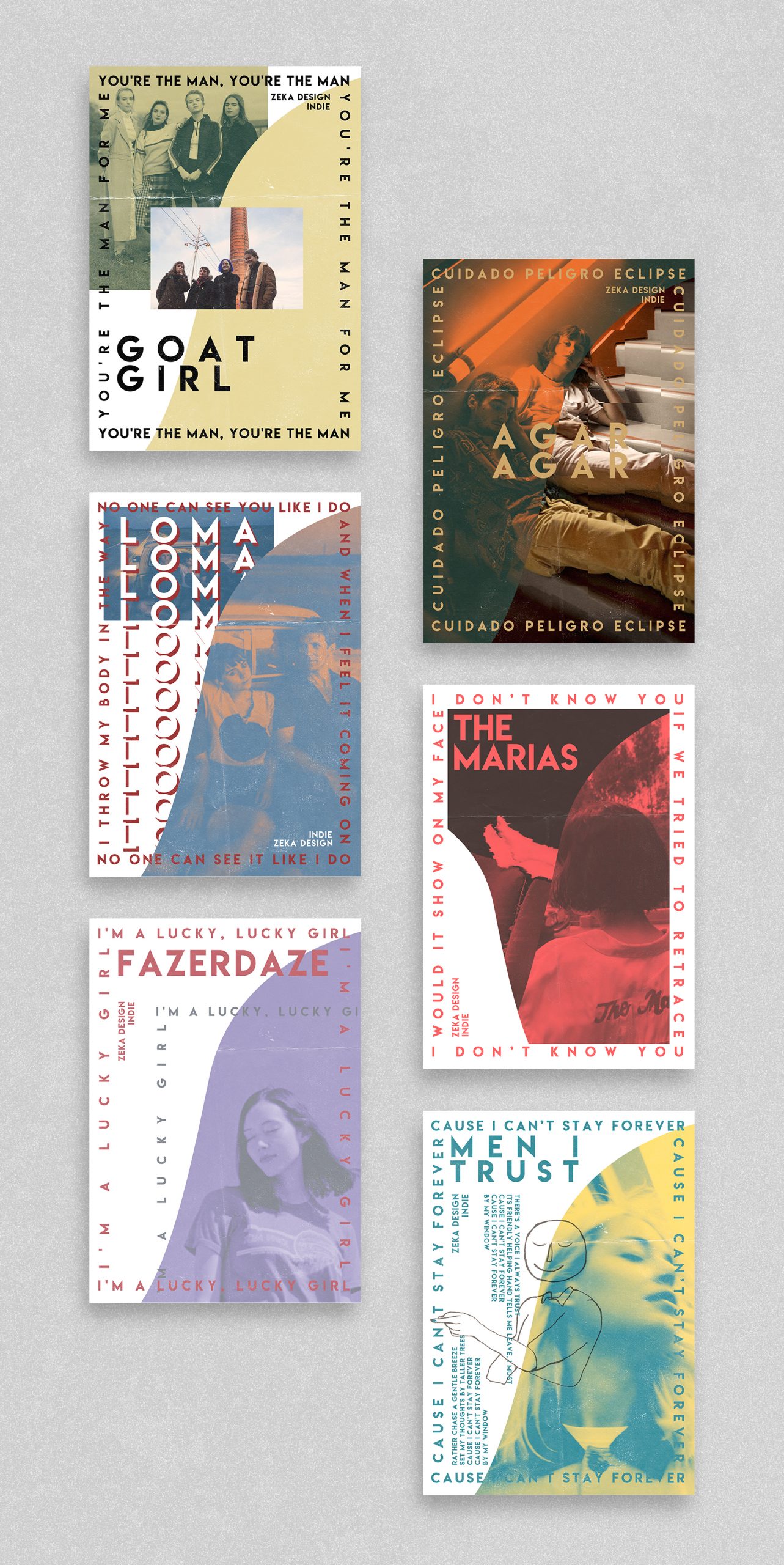 Indie Music Poster Design Collection Zeka Design