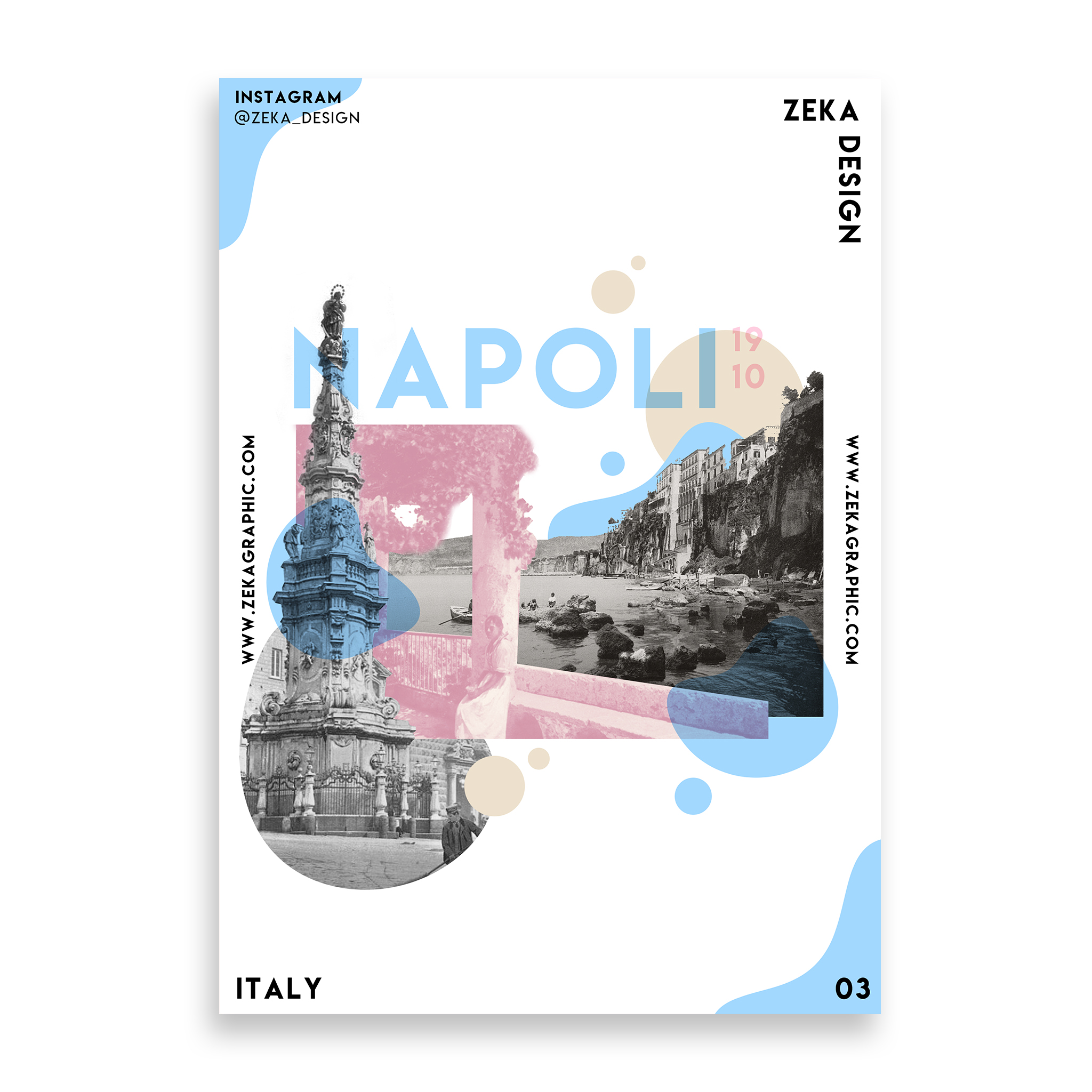 Naples Italy Poster Design Collection Zeka Design