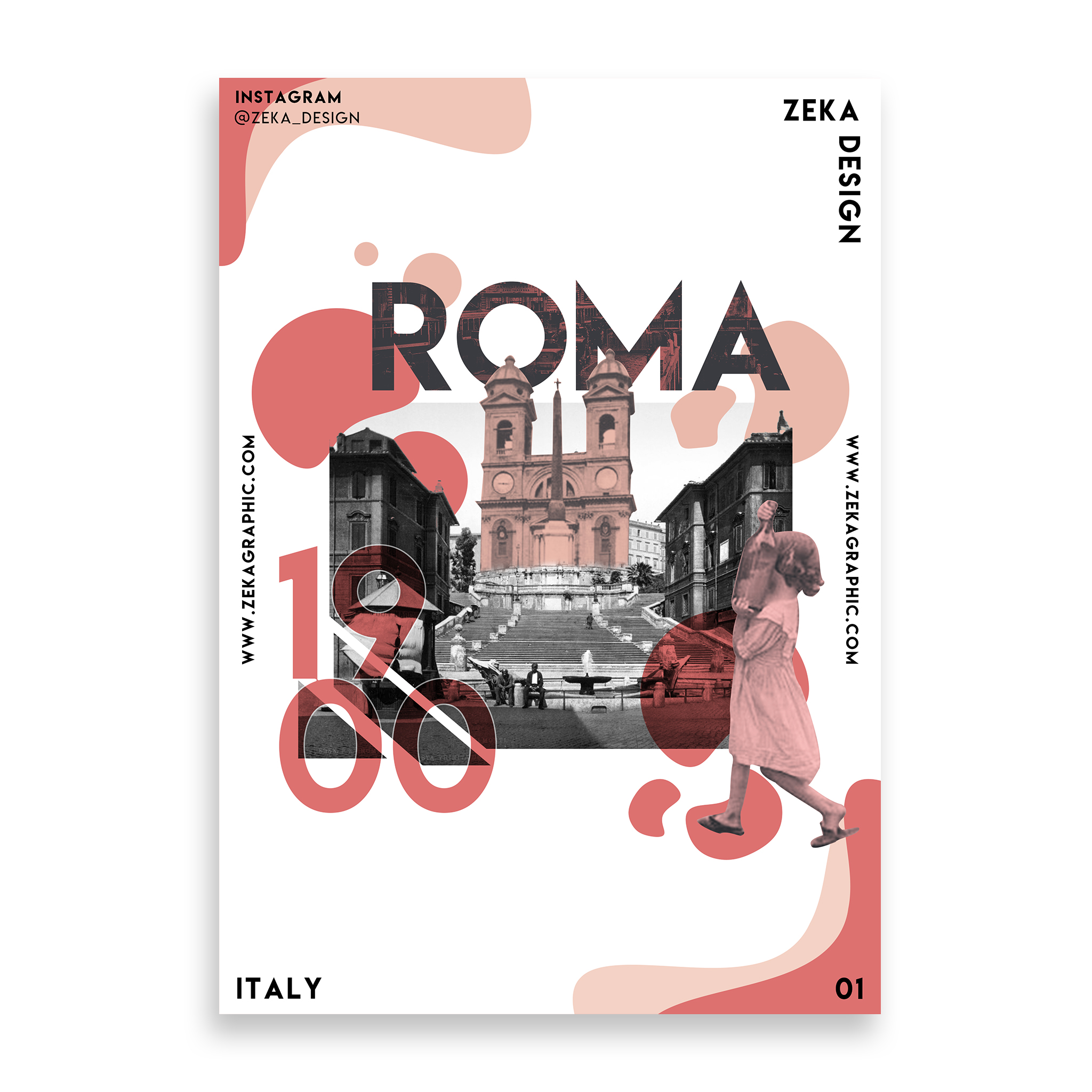 Rome Italy Poster Design Collection Zeka Design