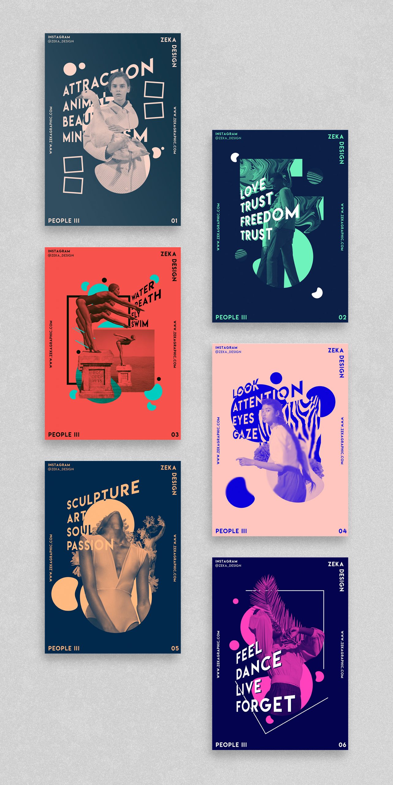 People 3 Poster Design Collection Zeka Design