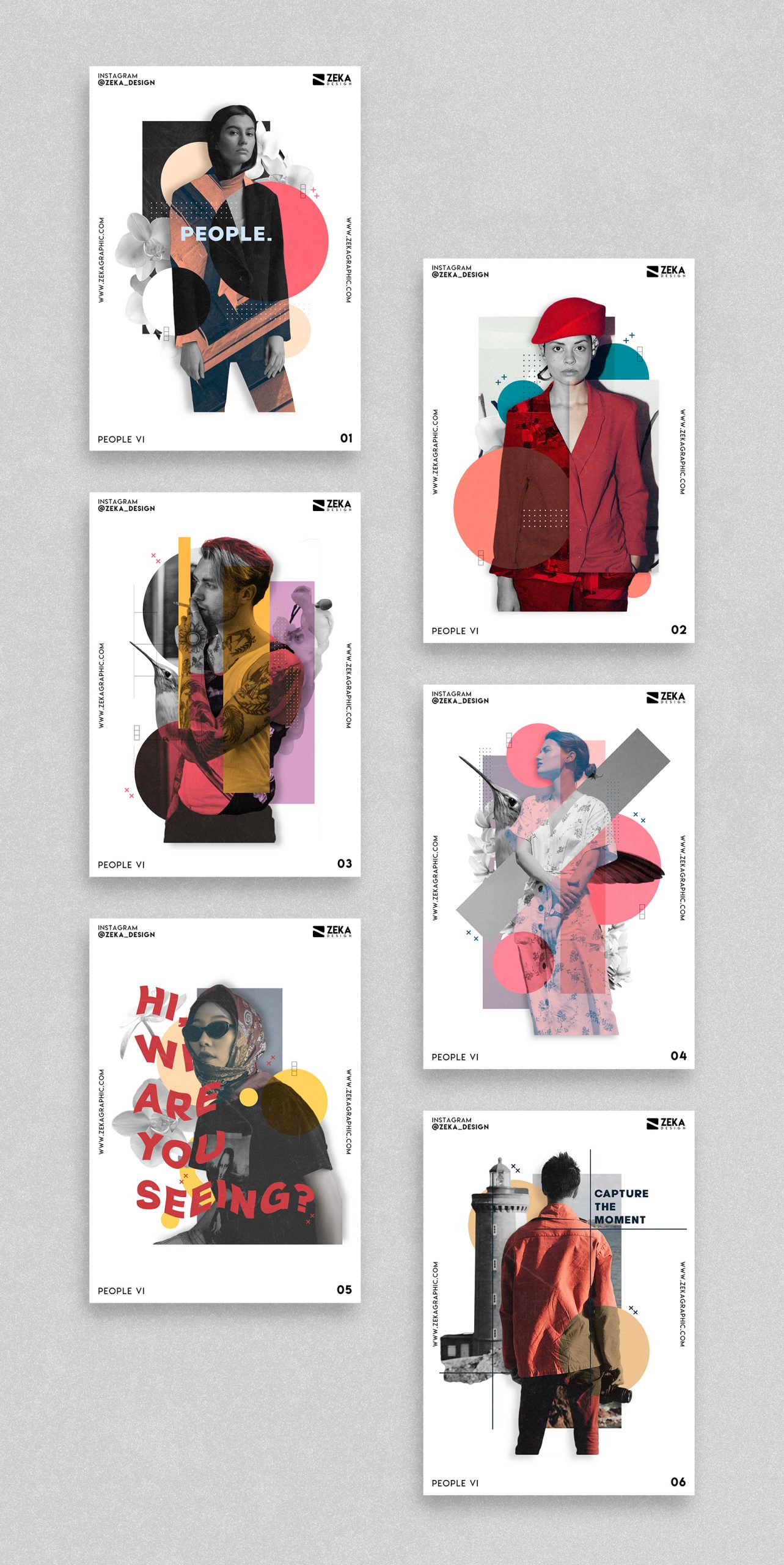 People 6 Poster Design Collection Zeka Design