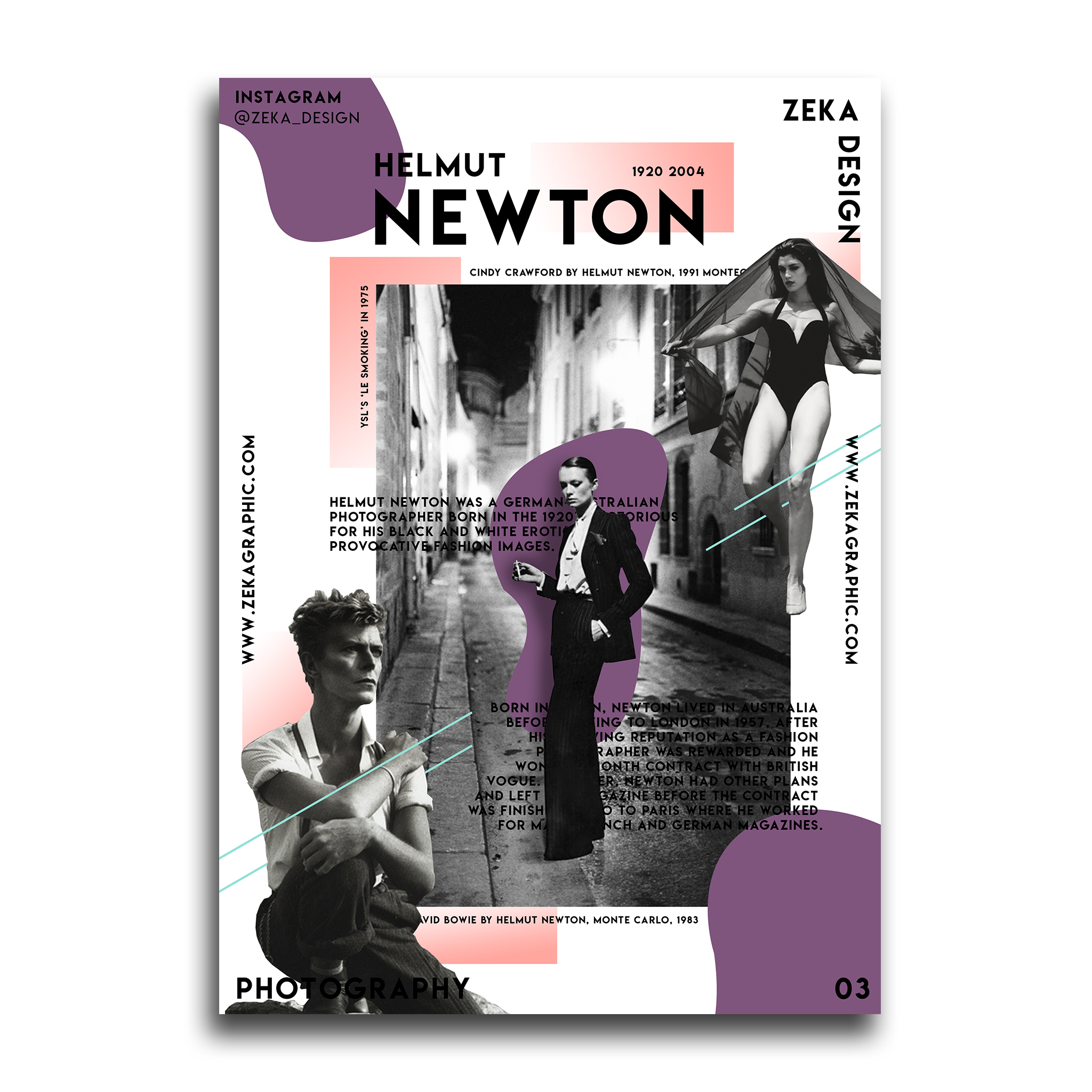 Helmut Newton Photography Poster Design Series by Zeka Design
