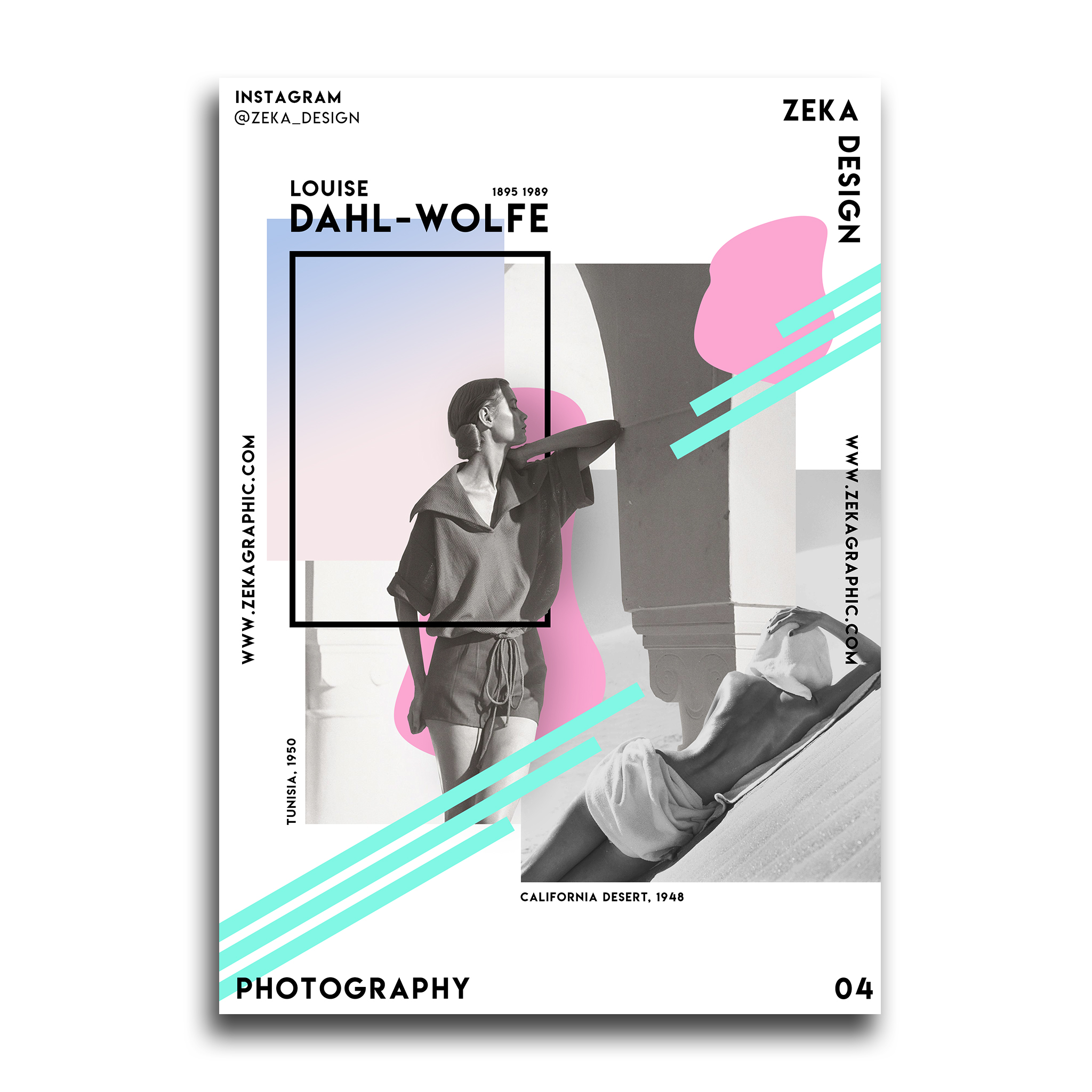Dahl-Wolfe Photography Poster Design Series by Zeka Design