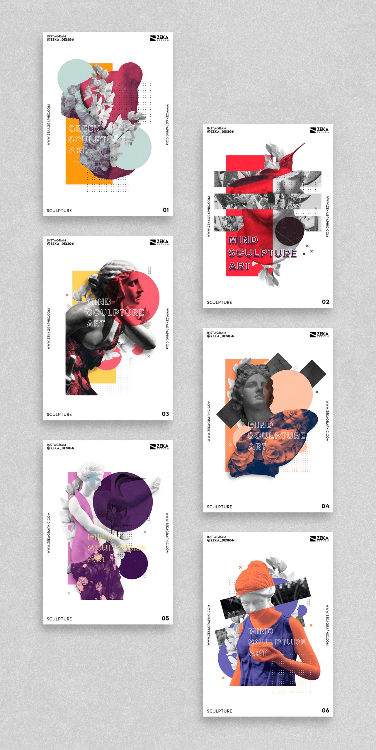 Sculpture Poster Design Collection Zeka Design