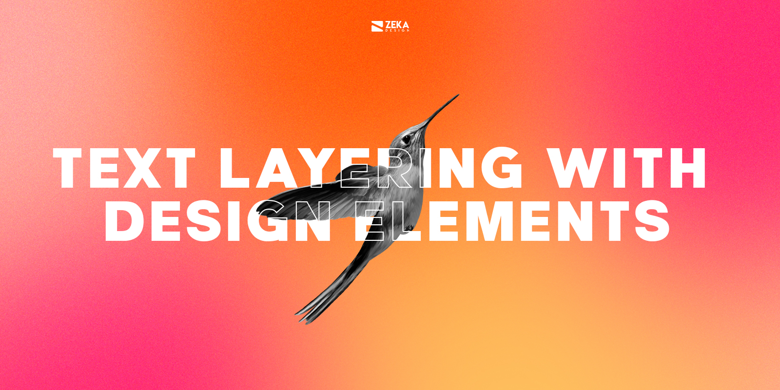 Text Layering With Design Elements Typography Design Trends 2021