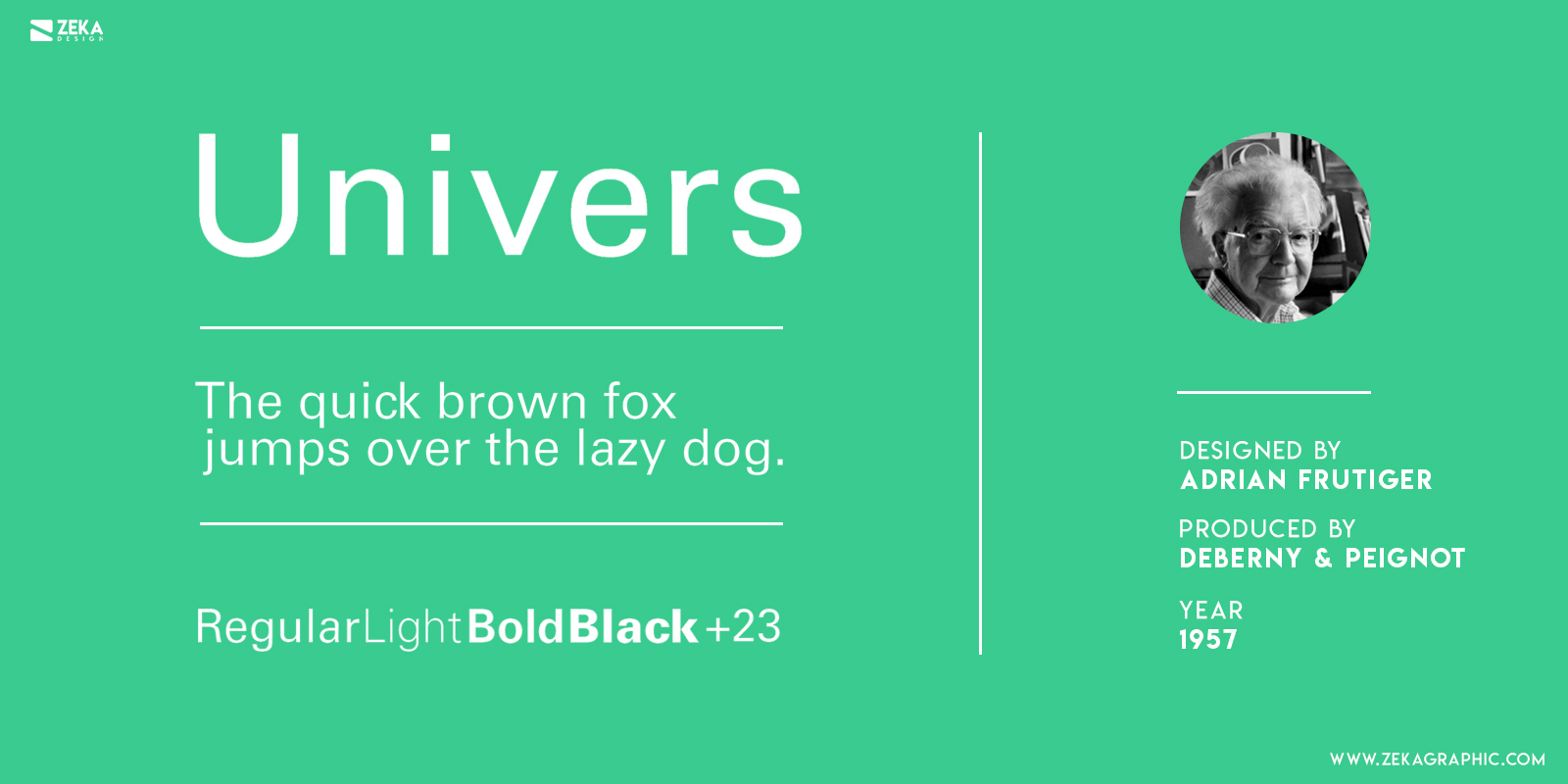 Univer Typography History 1950 Typefaces