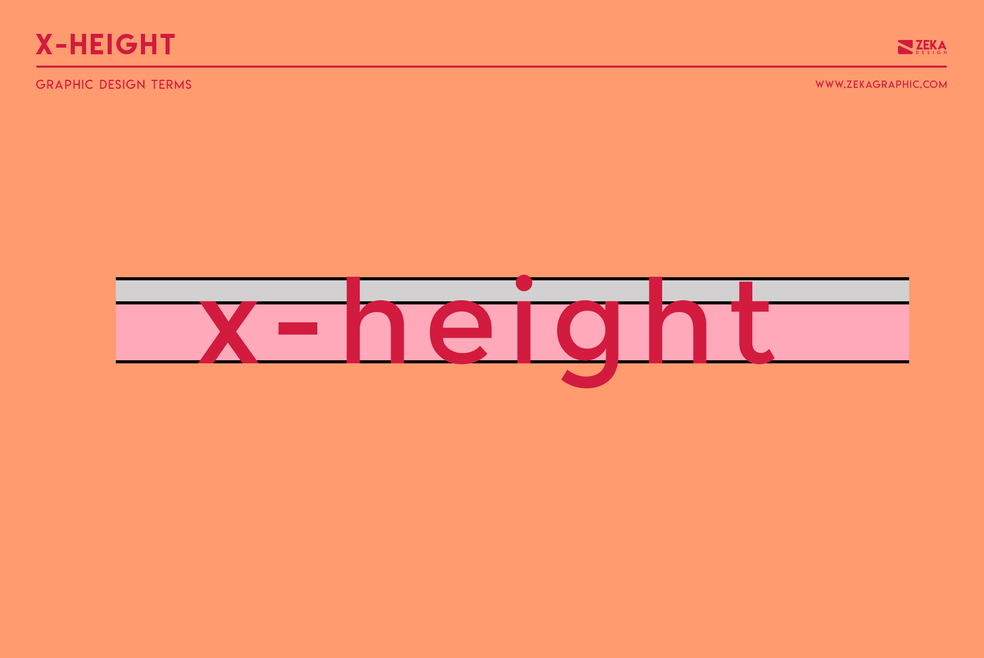 X Height Graphic Design Terms about typography
