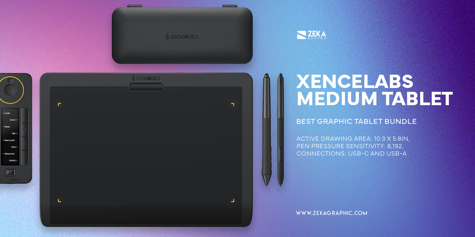 Xencelabs Medium Pen Tablet Best Graphic Tablet Bundle