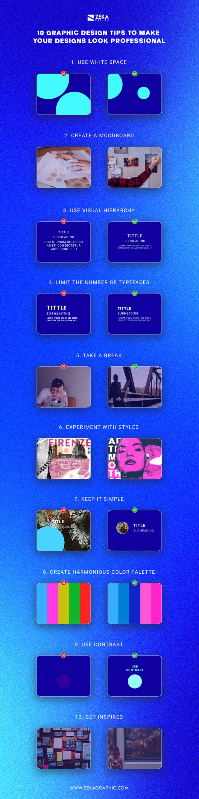 10 Graphic Design Tips To Make it Look Professional Infographic