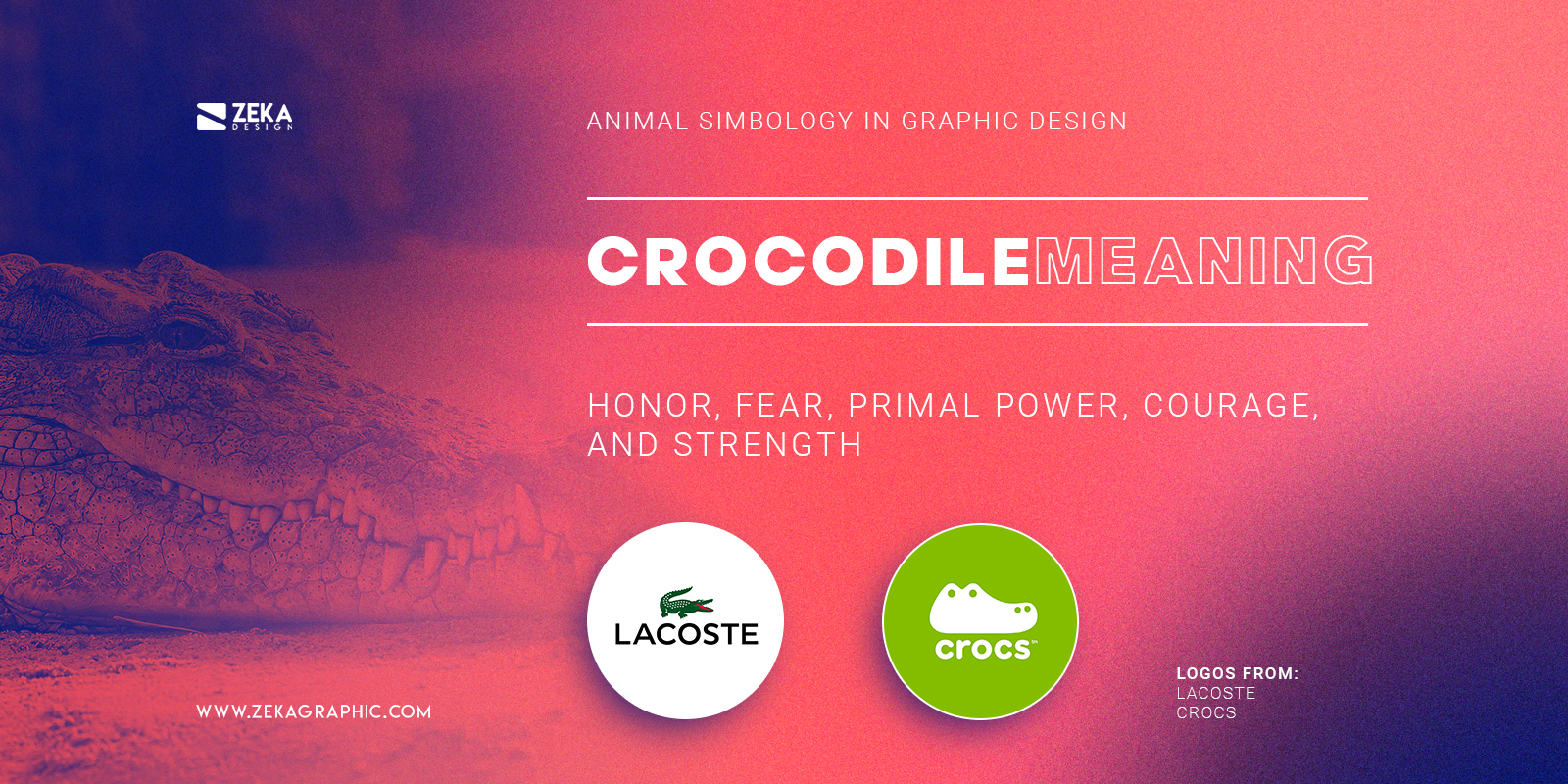 Famous Crocodile Logos Meaning In Graphic Design Animal Symbology