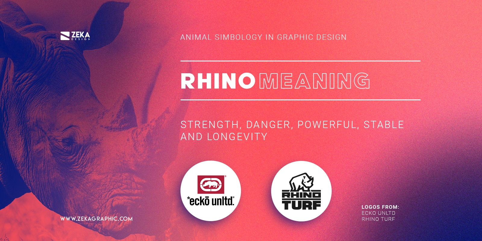 Famous Rhino Logos Meaning In Graphic Design Animal Symbology