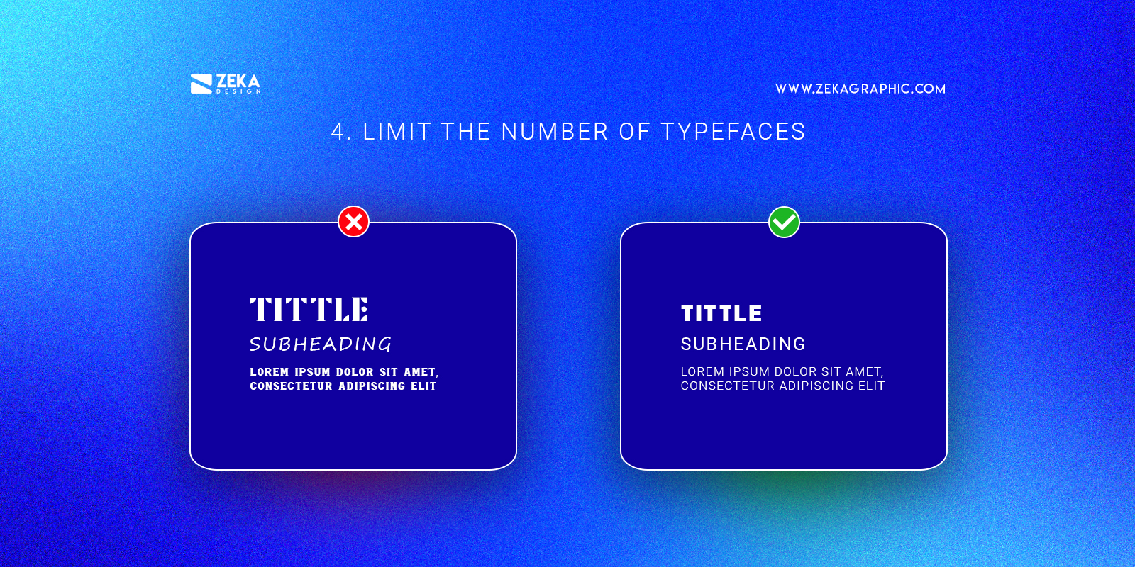 Limit The Number of Typefaces Graphic Design Tip
