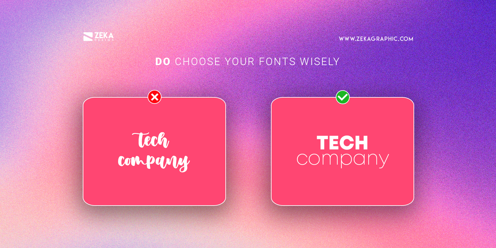 Choose your fonts wisely Do For Good Logo Design Tips