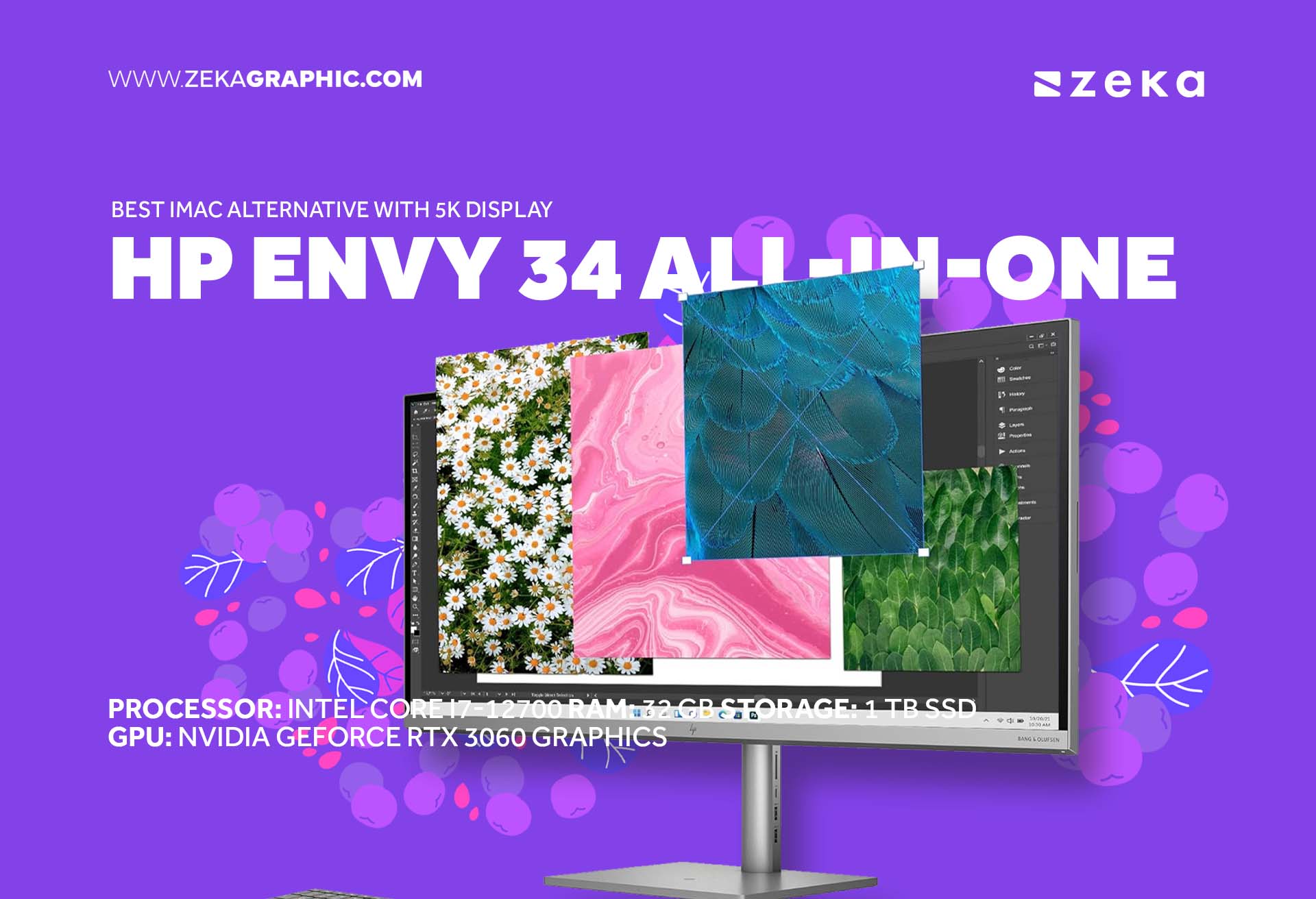 HP ENVY 34 All-in-One Best iMac Alternative with 5K Display