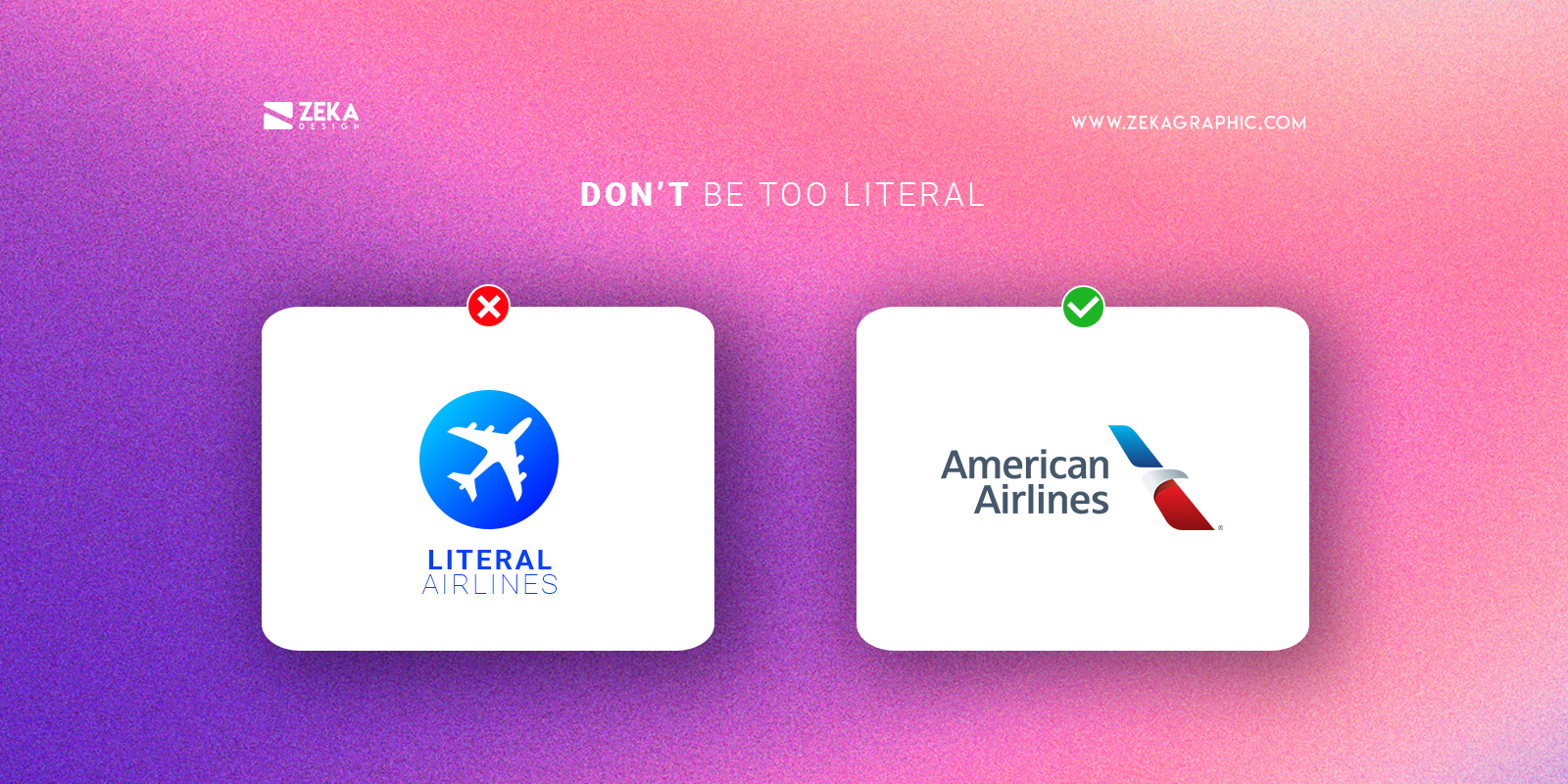 Logo Design Dont Be too literal Tip