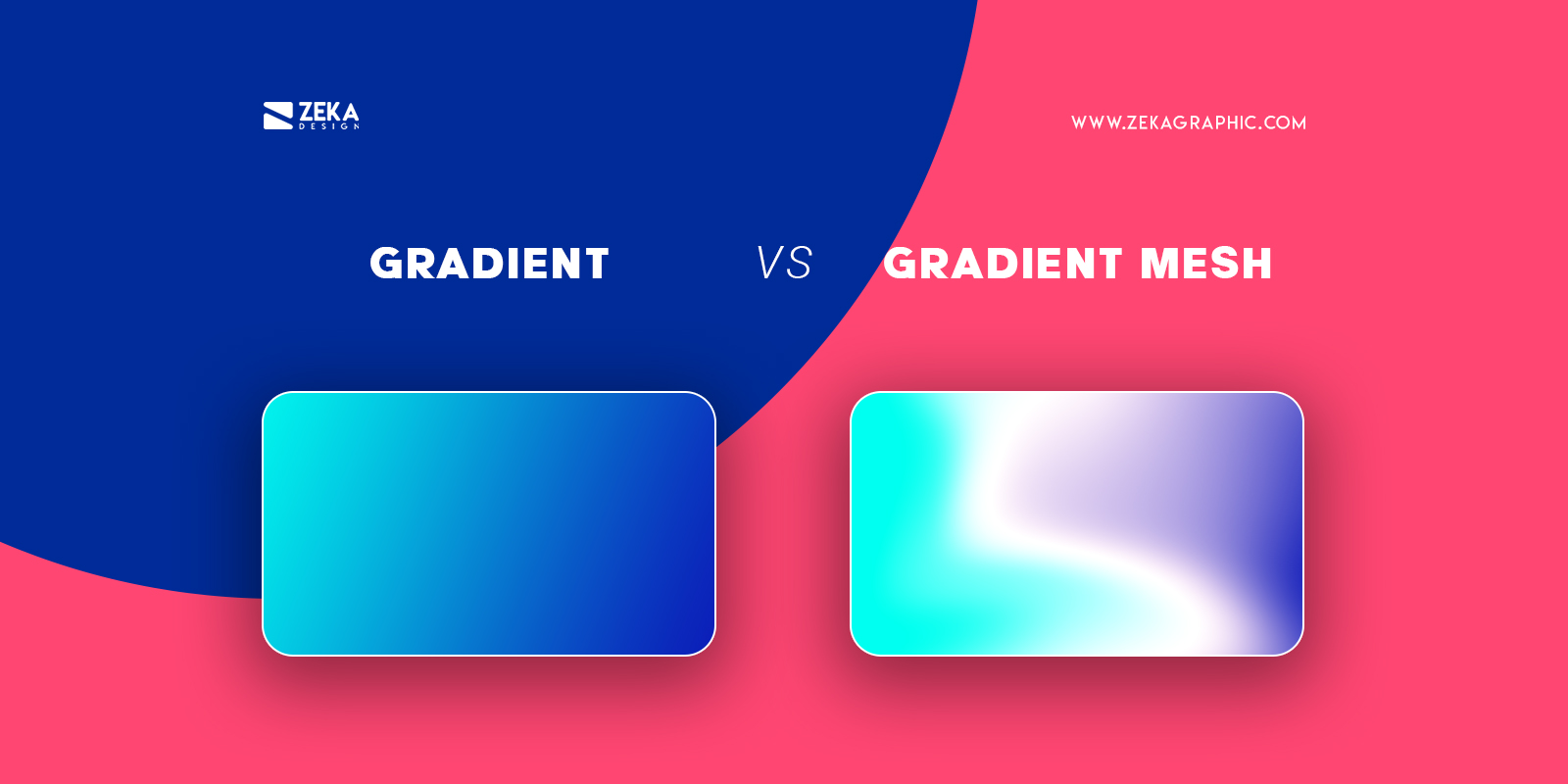 Gradient Vs Gradient Mesh Graphic Design Terms