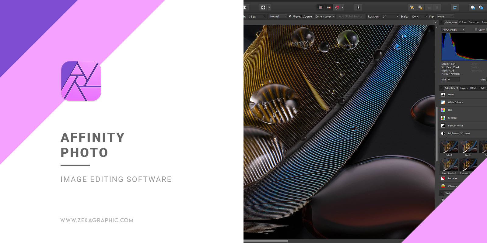 Affinity Photo Image Editing Software for Graphic Design