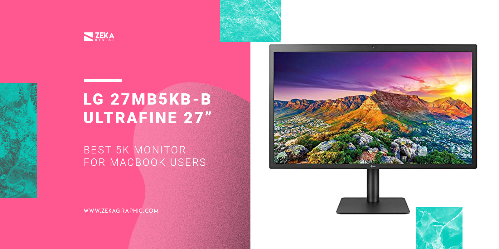 LG 27MB5KB-B Ultrafine 27” Best 5K monitor for MacBook users graphic design
